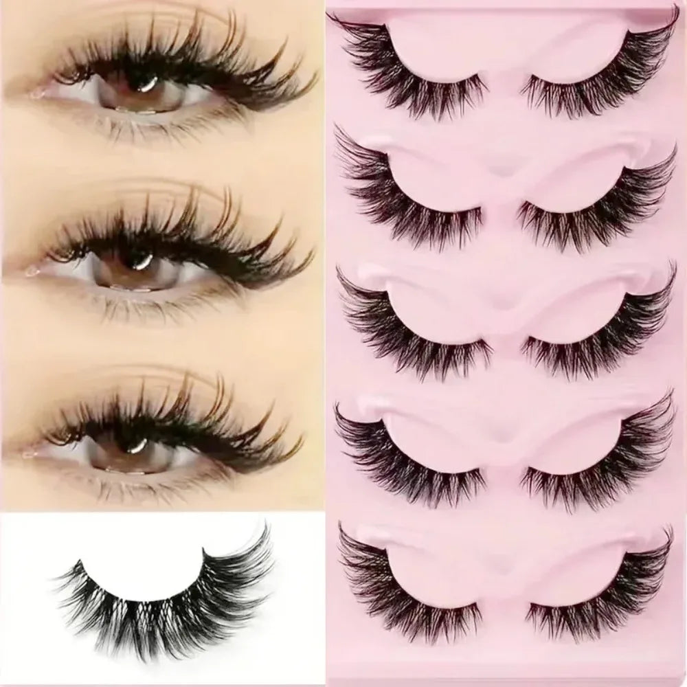 Natural Wispy Cat Eye Strip False Eyelashes For Daily Makeup