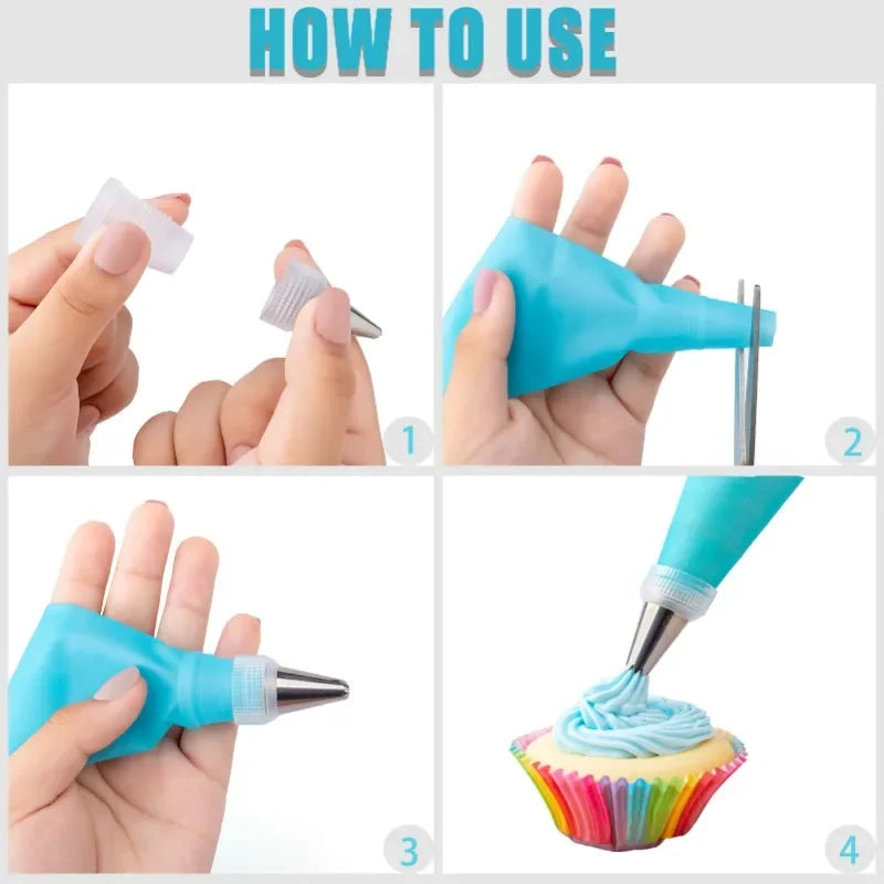 Nifogo Cake Decorating Set With Piping Bags And Frosting Tips