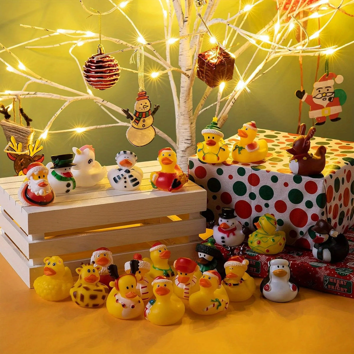 Joyfy Christmas Rubber Ducks, Novelty Toys And Party Favors