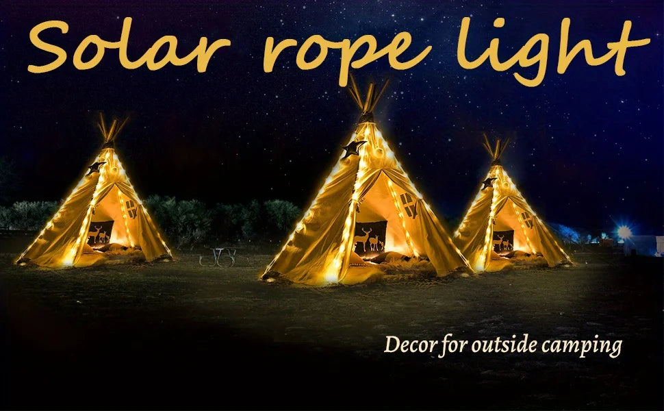 Solar Outdoor String Lights With 100 LEDs For Garden Parties