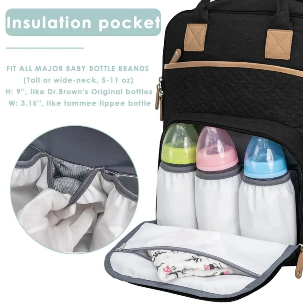 Kabaqoo Diaper Backpack With Changing Pad And Pacifier Case