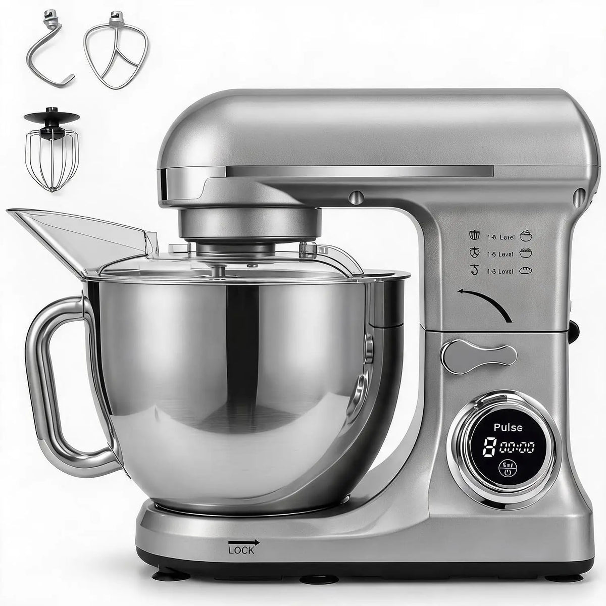 Tacleekii Tilt Head Stand Mixer With Baking Attachments