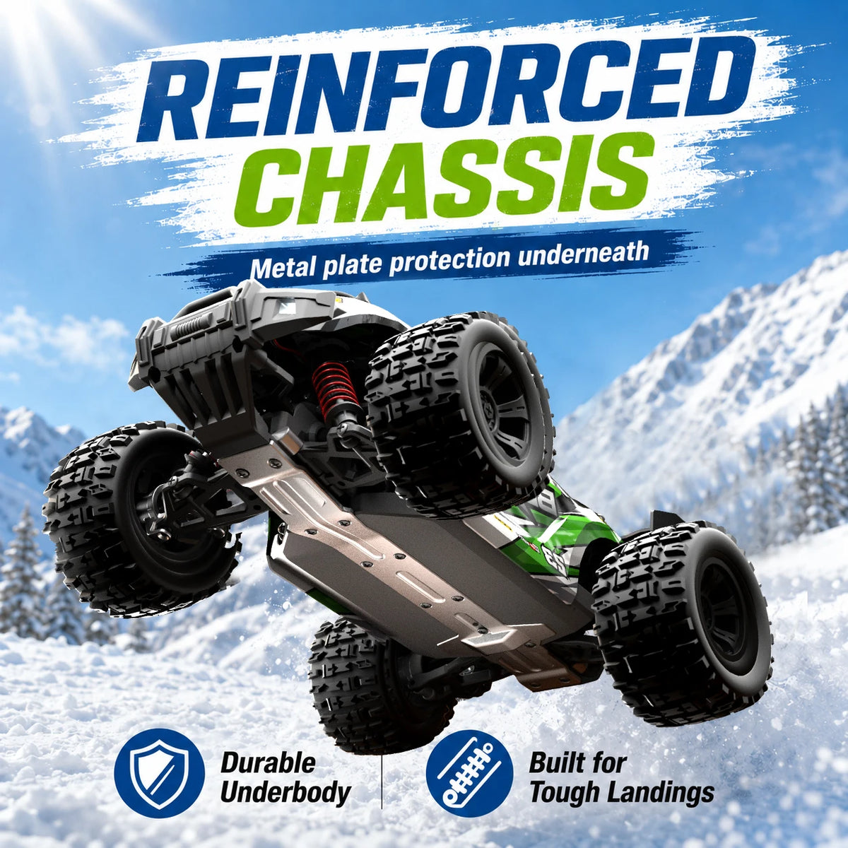 ZNLYRION 4WD Off Road RC Buggy With Metal Bottom Plate