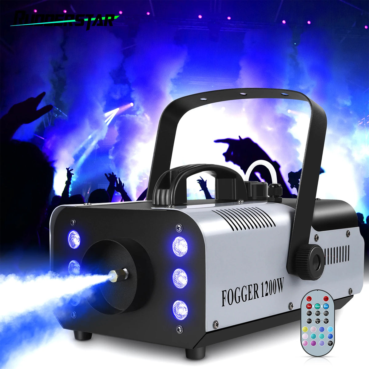 Rudderstar RGB Smoke Machine With LED Stage Lighting