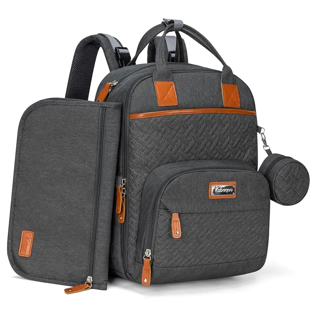 Kabaqoo Diaper Backpack With Changing Pad And Pacifier Case
