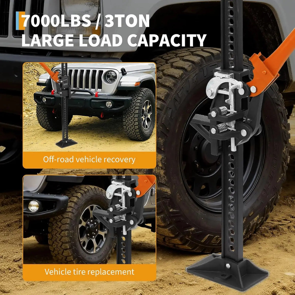 HiMISS Heavy Duty Farm Jack for Truck and SUV Recovery
