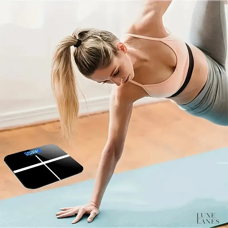Digital Body Weight Scale With Backlit LCD And Temperature Display