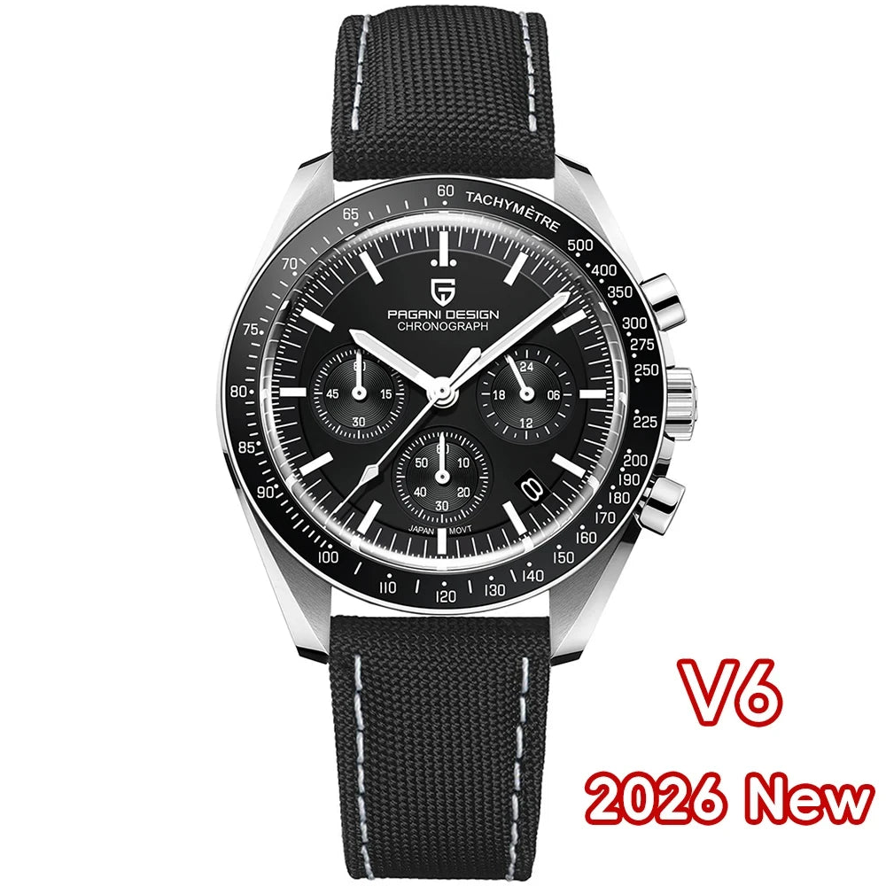 PAGANI DESIGN 1701 Moon Men's Sapphire Glass Chronograph Quartz Watch