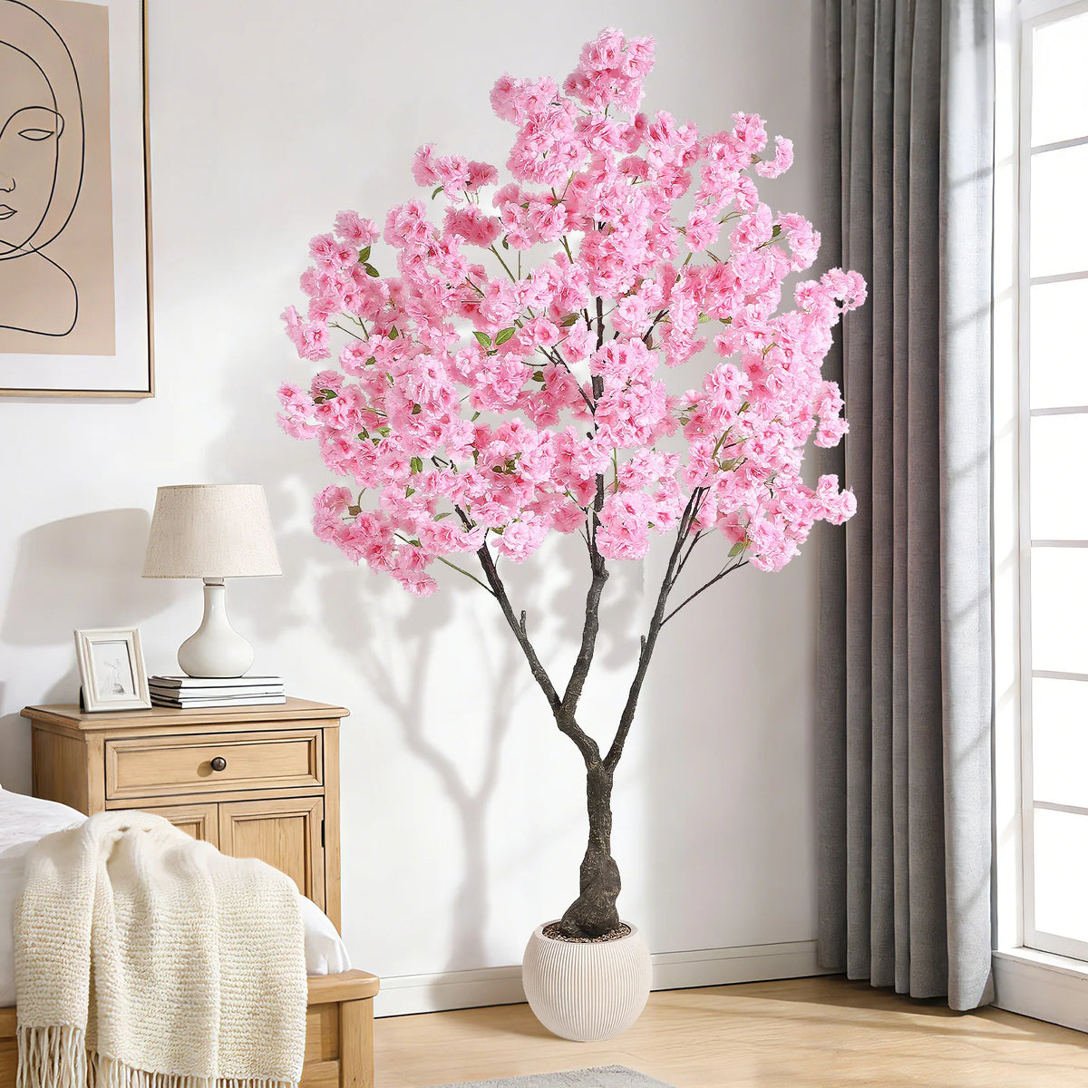 HiMISS Artificial Cherry Blossom Tree for Indoor Home Decor