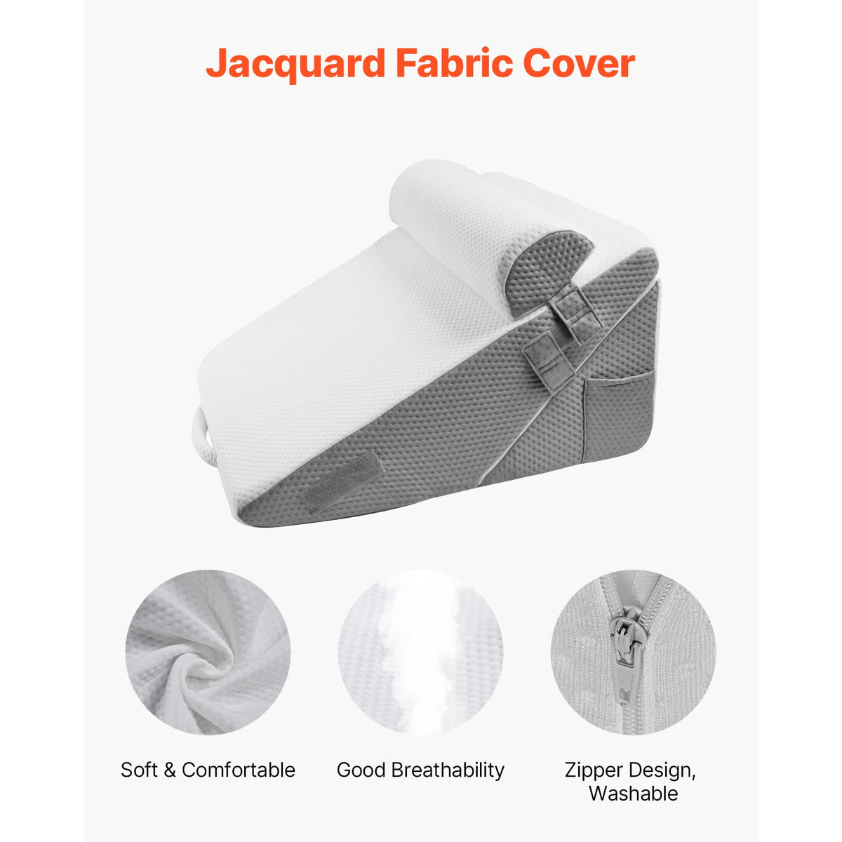 SucceBuy Adjustable Orthopedic Bed Wedge Pillow Set for Pain Relief
