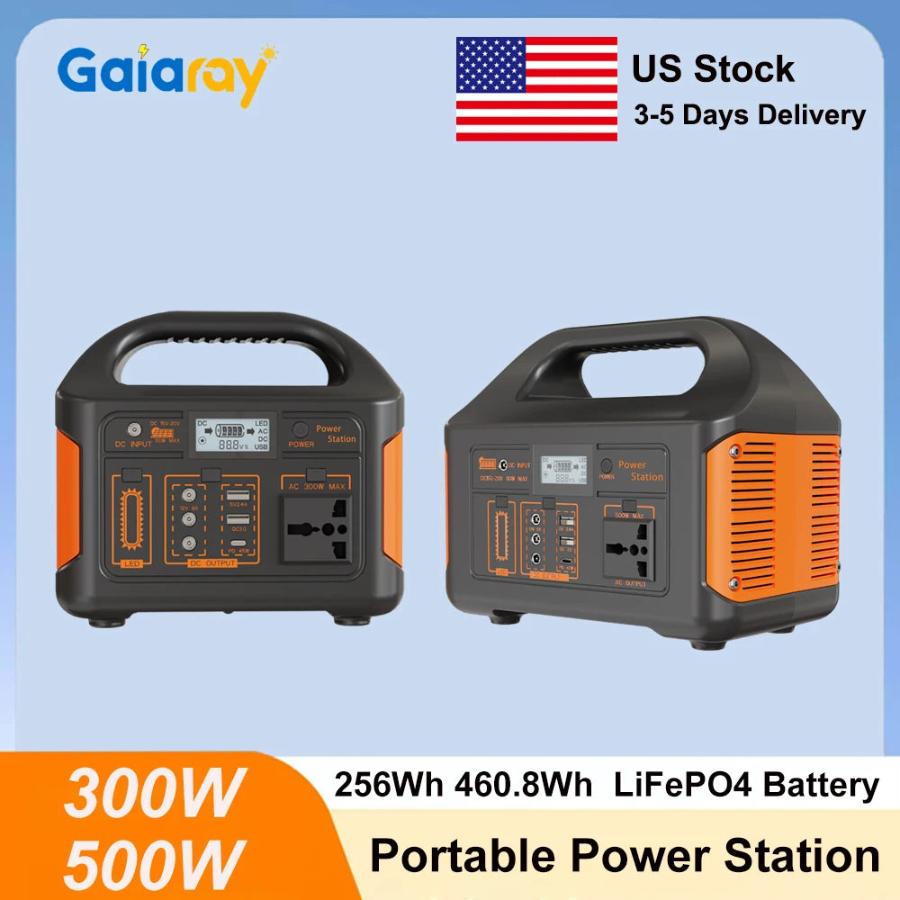 Gaiaray 500W Portable Power Station With 460Wh LiFePO4 Battery