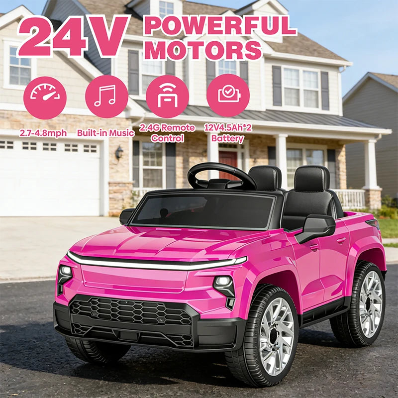 Chevrolet Silverado Trail Boss 24V Two-Seater Kids Ride-On Truck