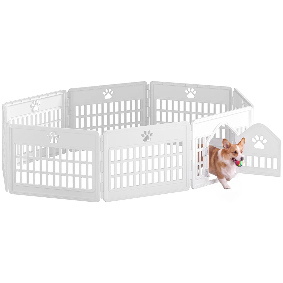MCQ Plastic Expandable Dog Playpen for Indoor and Outdoor Use