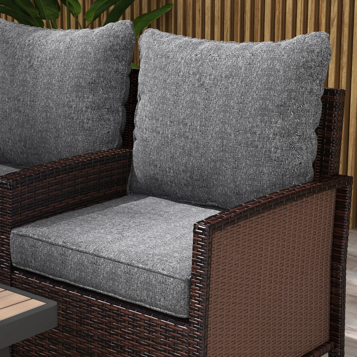 Outsunny Indoor Outdoor Chair Cushion With Backrest For Garden Furniture