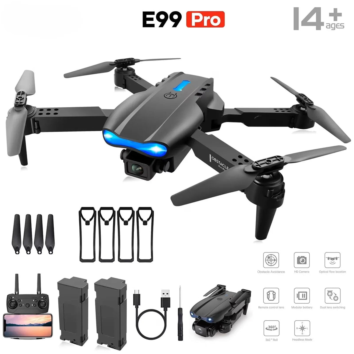 EVANOVM E88 Pro Max Foldable Drone With Dual Cameras