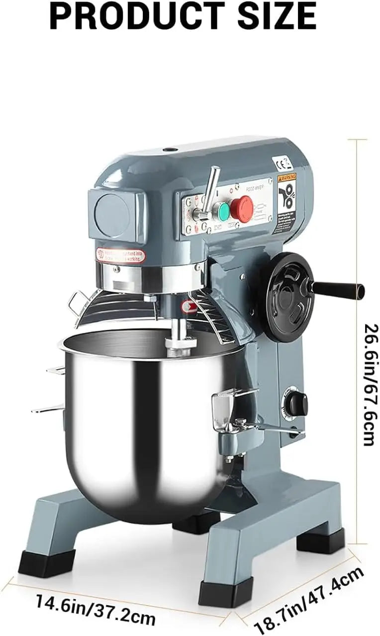 Tacleekii Commercial Stand Mixer With Dough Hook for Bakery Kitchens