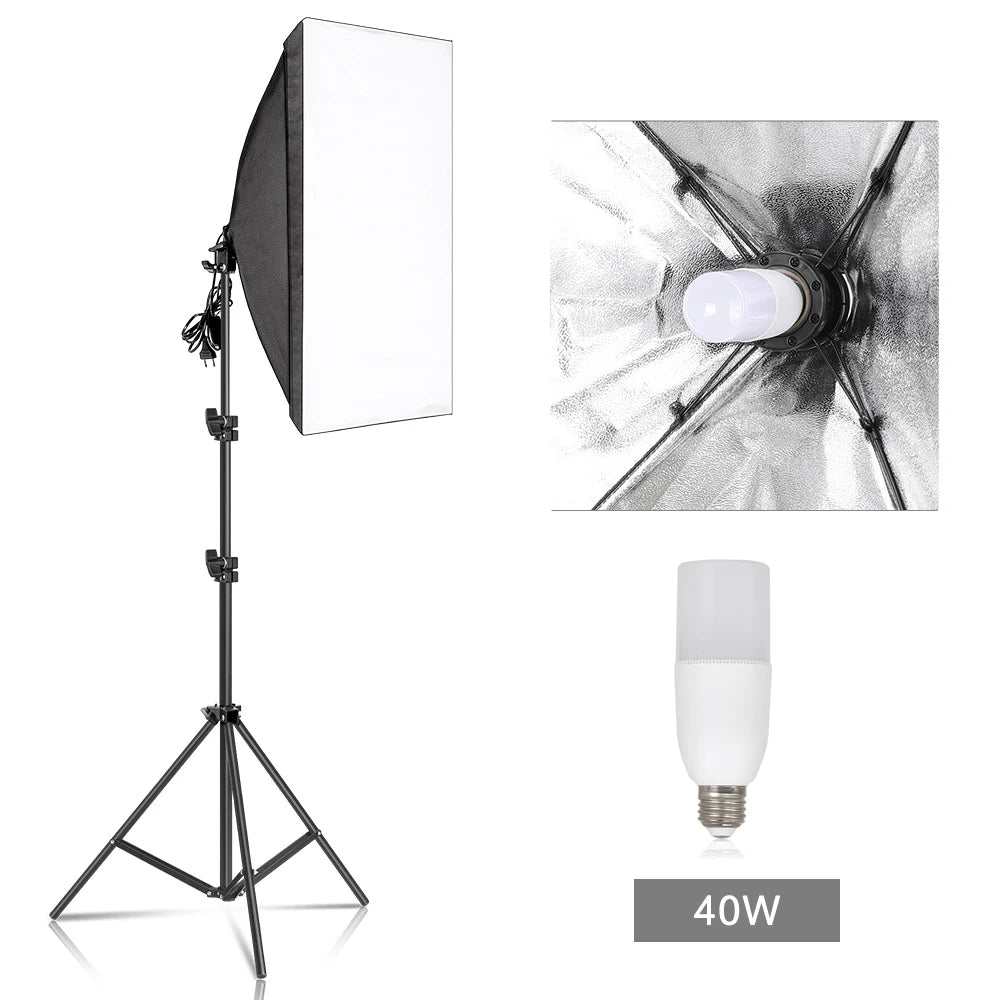 SH Professional Photography Softbox Lighting Kit for Studio Portraits