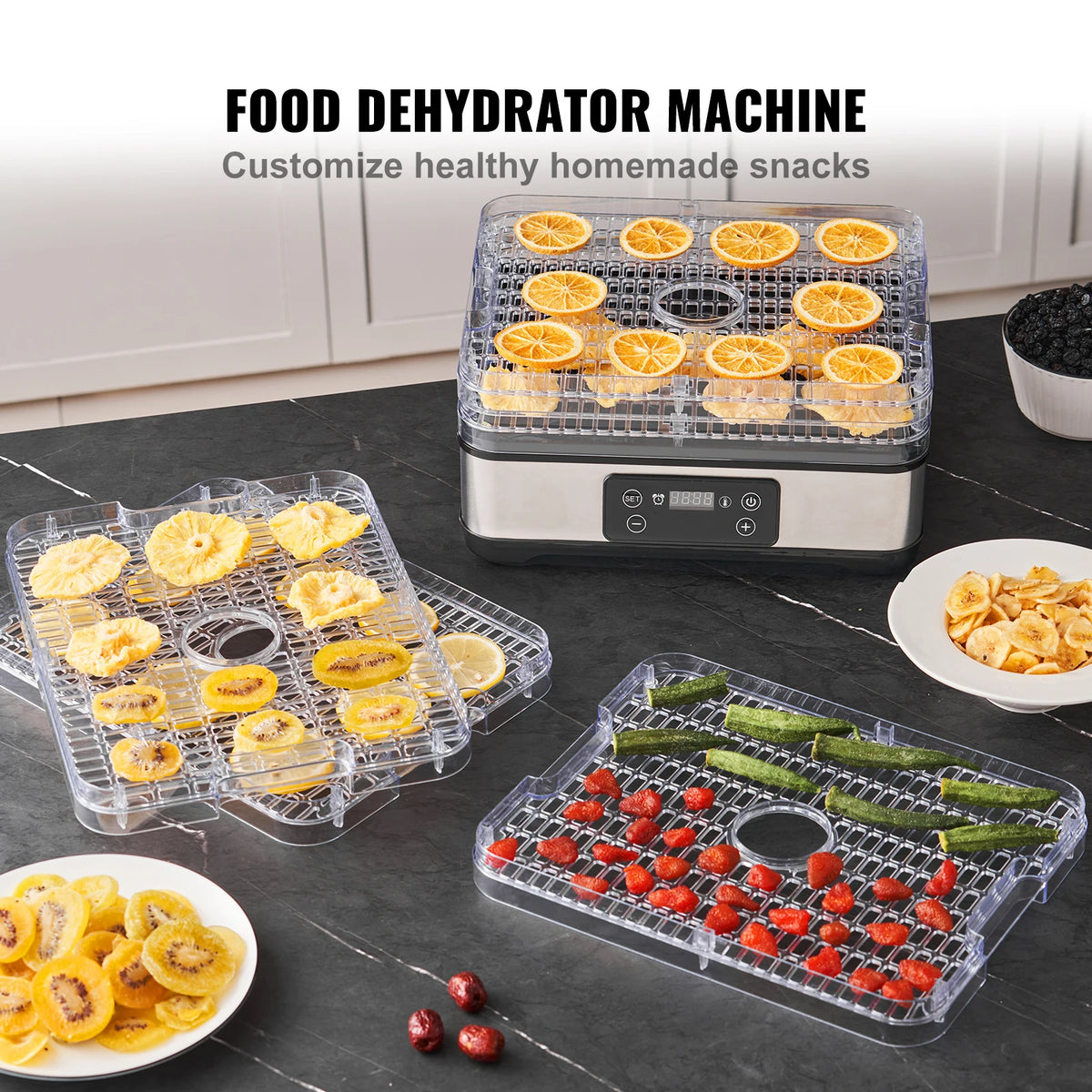 VEVOR Food Dehydrator With Digital Timer And Temperature Control