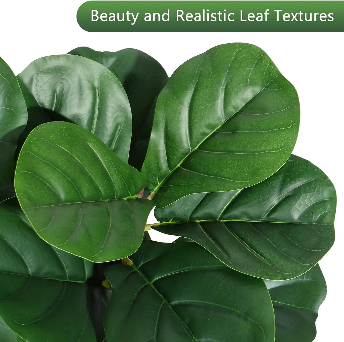 HiMISS Artificial Fiddle Leaf Fig Tree With Decorative Planter
