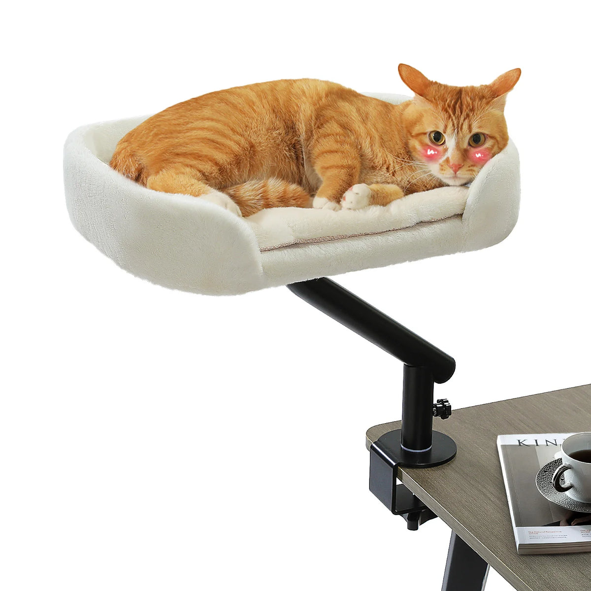 PAWZ Road Rotatable Cat Desk Bed With Adjustable Hammock Stand