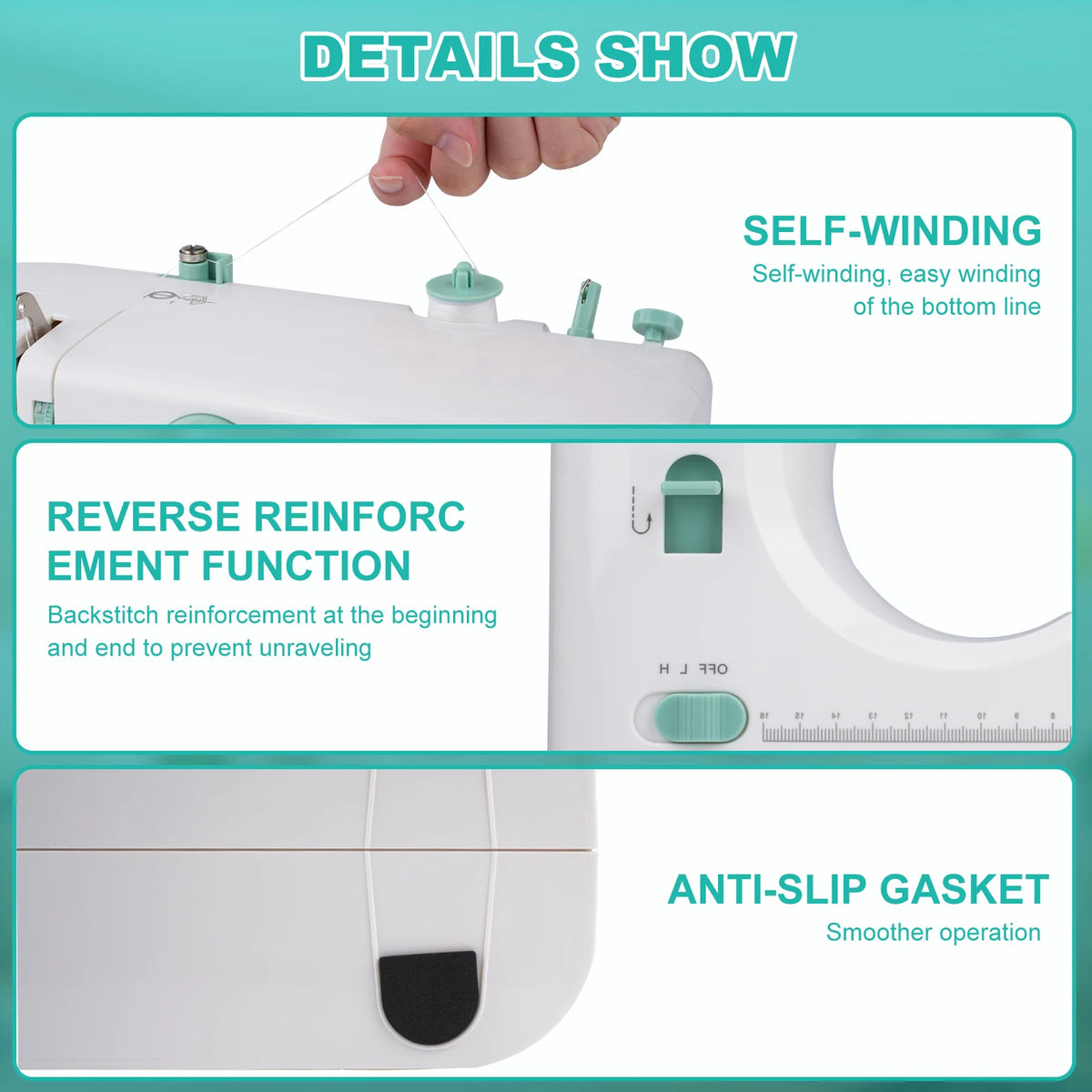 LetCartMaker Multifunctional Household Sewing Machine With 12 Stitch Patterns