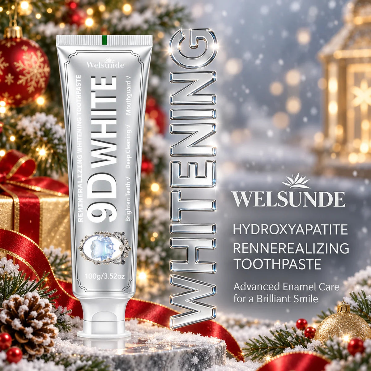 Welsunde Hydroxyapatite Whitening Toothpaste For Enamel And Fresh Breath