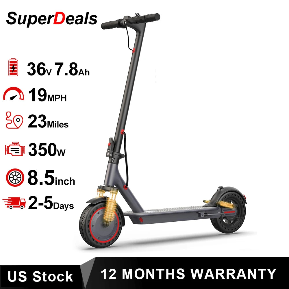 Ladped 350W Electric Scooter With Smart App And Dual Suspension