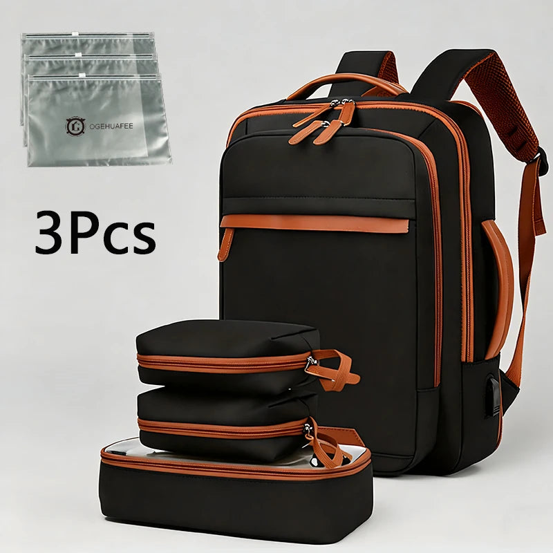 OGEHUAFEE Expandable Commuter Backpack With Wet And Dry Separation