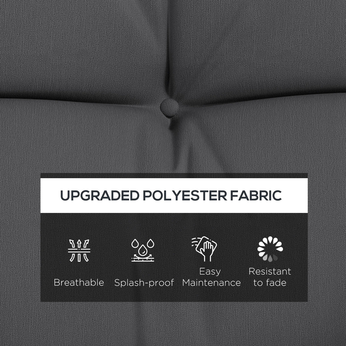 Outsunny Indoor Outdoor Chair Cushions With Back Support And Ties
