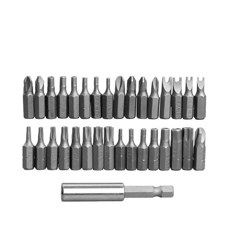 Security Screwdriver Bit Set With Magnetic Extension Holder