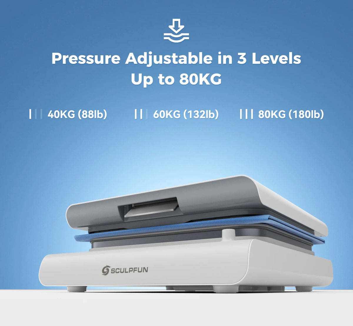 SCULPFUN Automatic Heat Press Machine With Adjustable Pressure Control