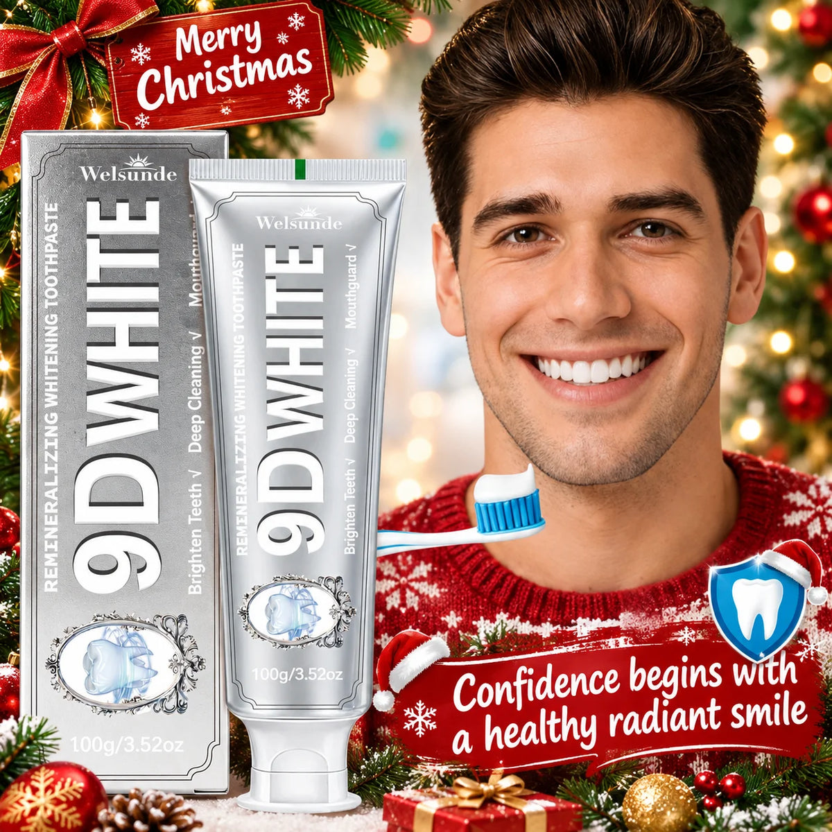 Welsunde Hydroxyapatite Whitening Toothpaste For Enamel And Fresh Breath
