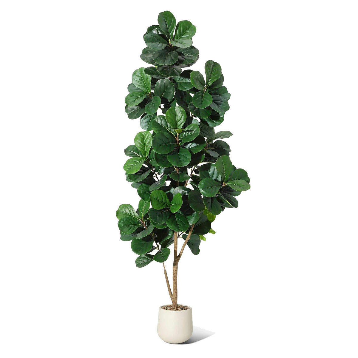 HiMISS Artificial Fiddle Leaf Fig Tree in Decorative Planter