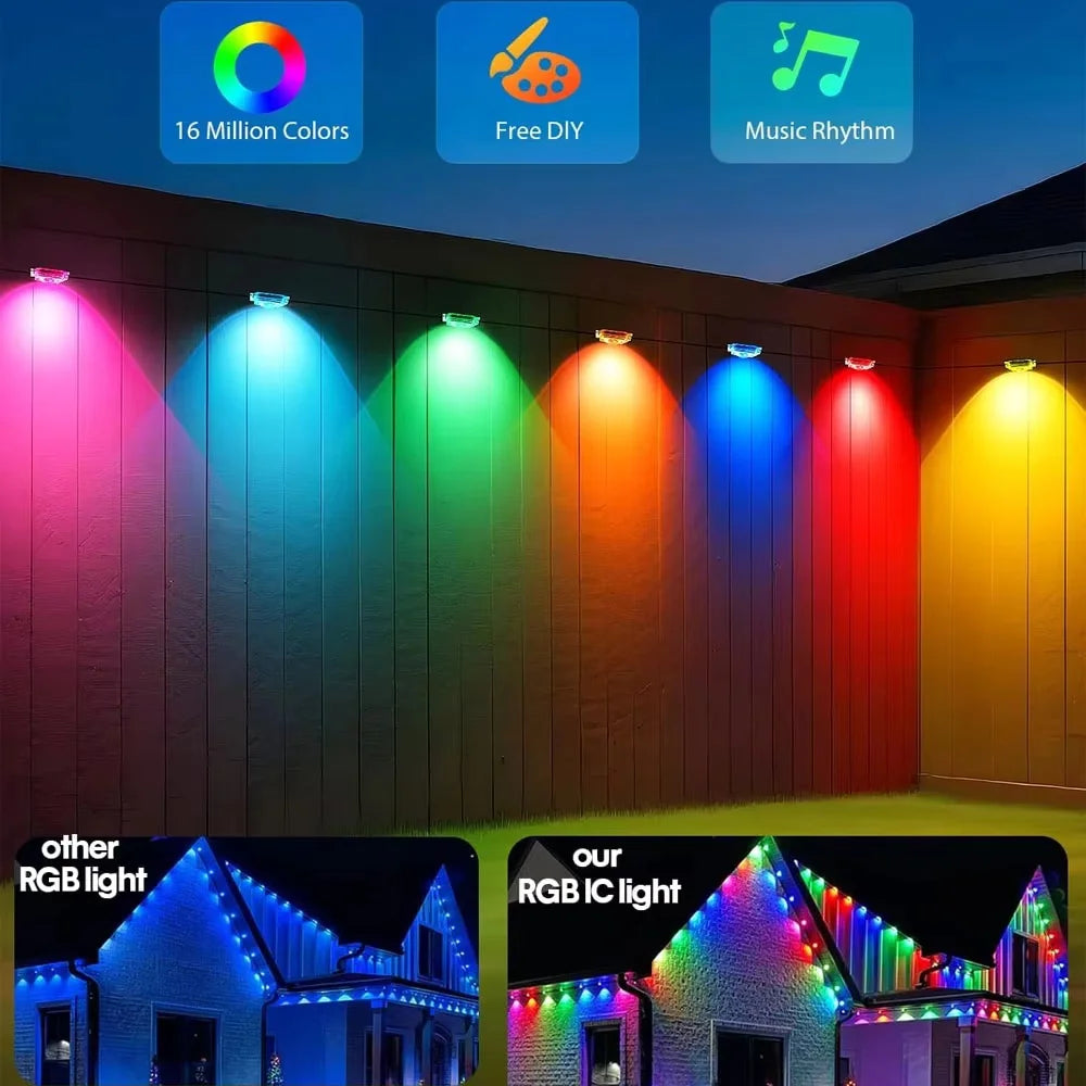 Smart IP67 Outdoor Eave LED Lights With App Remote Control
