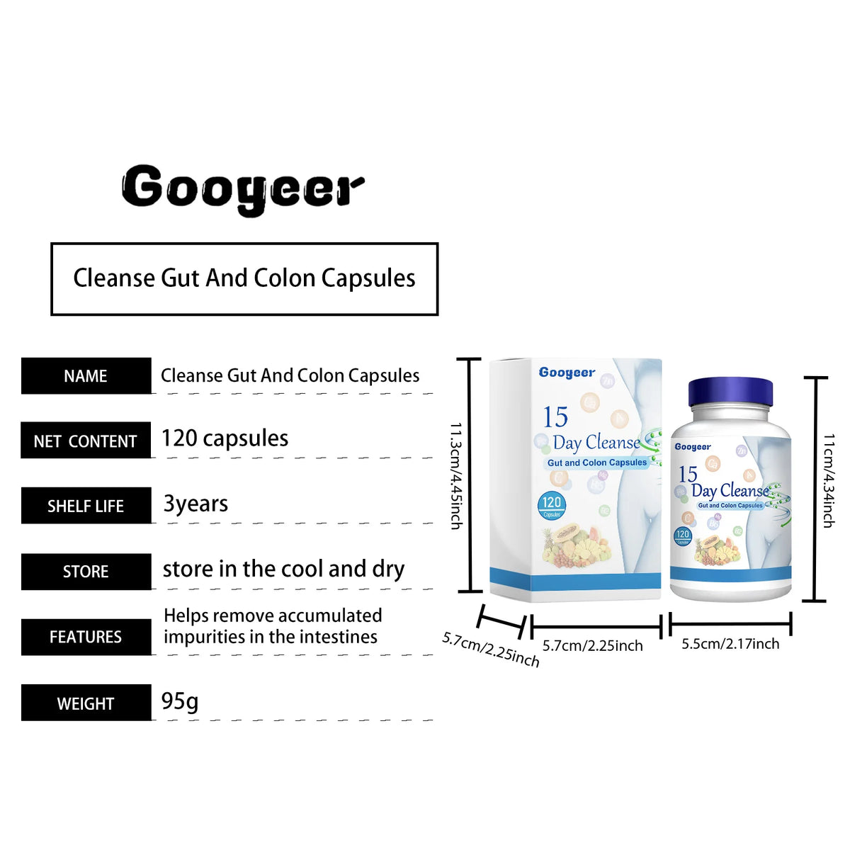 Gut And Colon Cleanse Capsules For Digestive Support and Energy