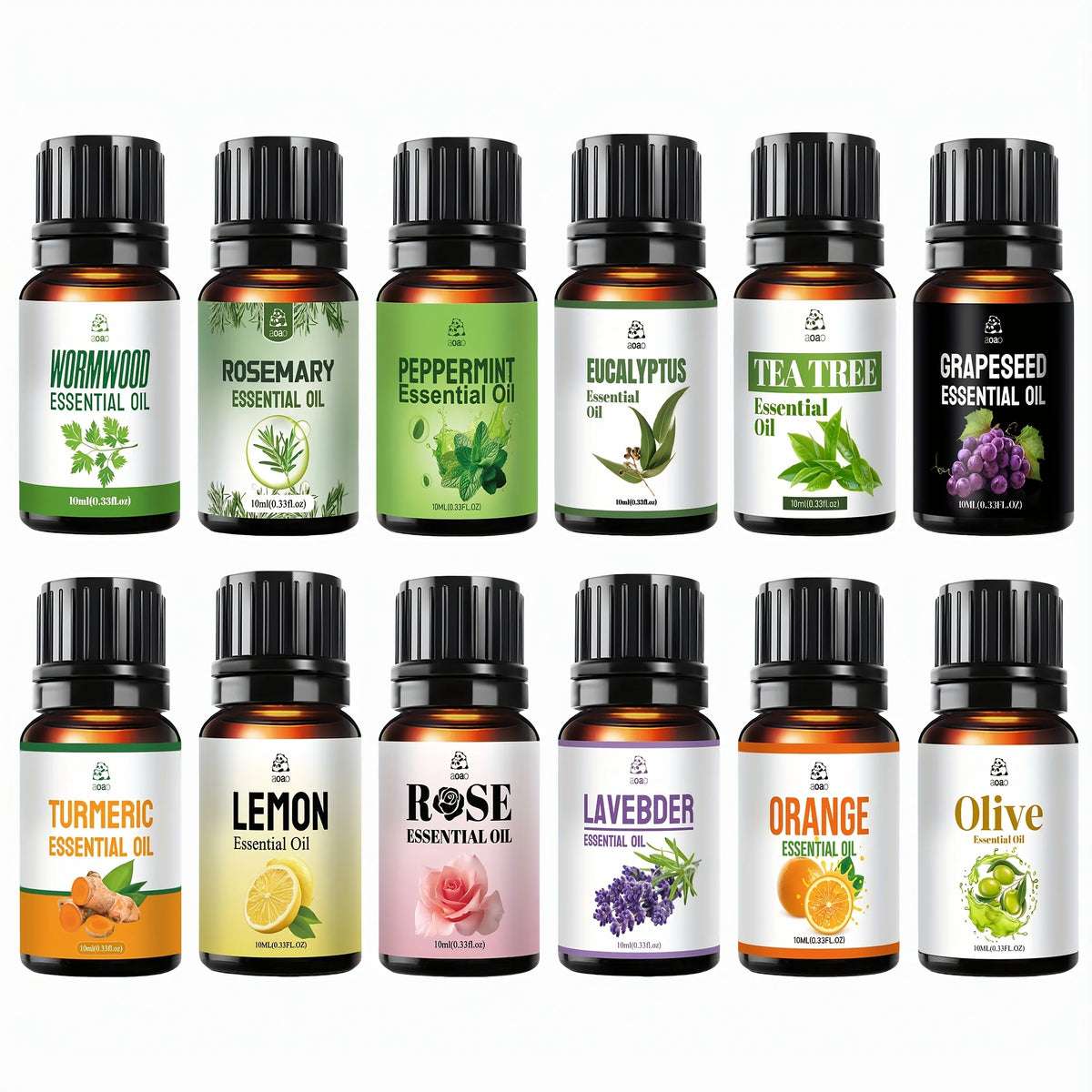 Aoao Essential Oil Blend Set For Skin Hair And Massage