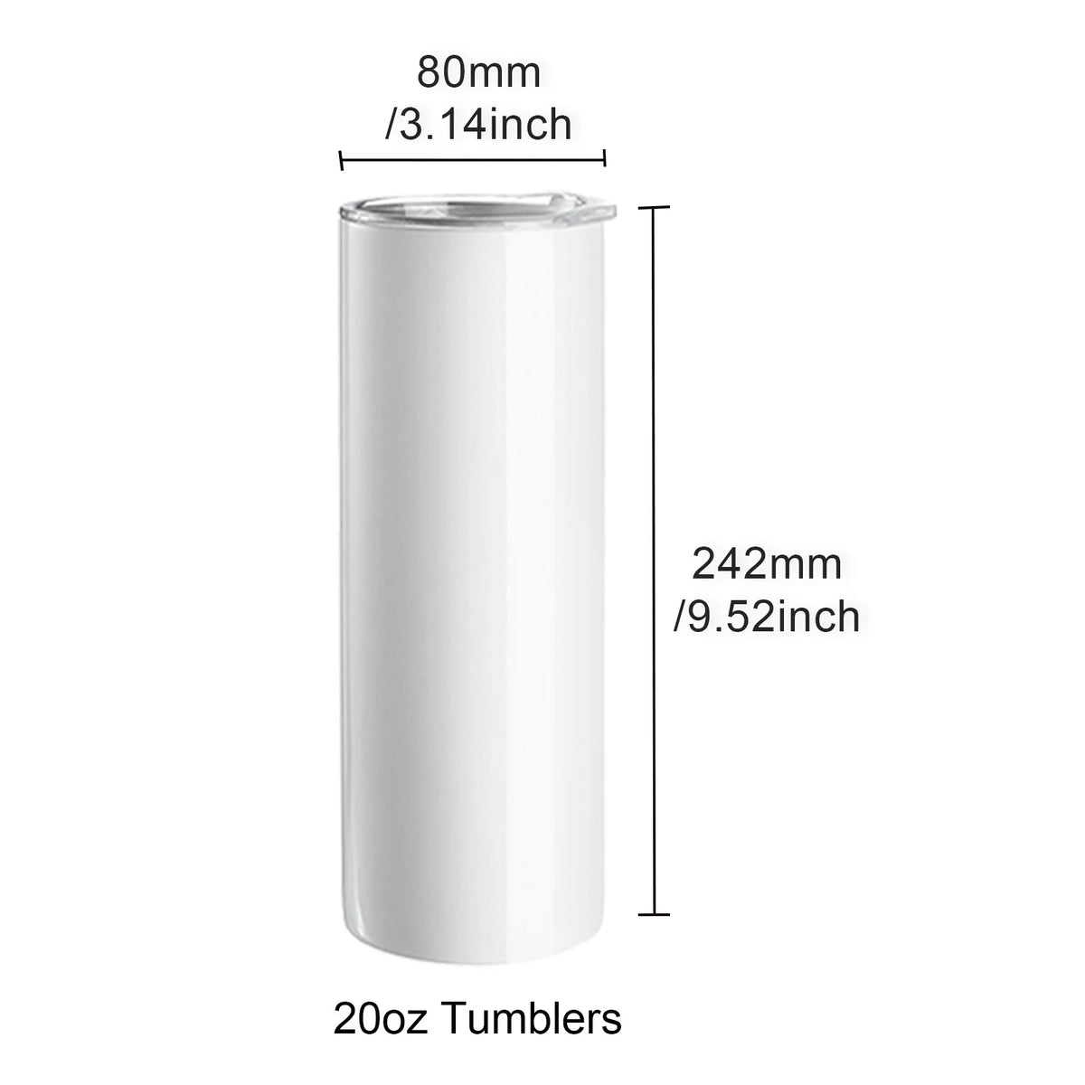 SucceBuy Stainless Steel Sublimation Tumblers for Custom Heat Transfer