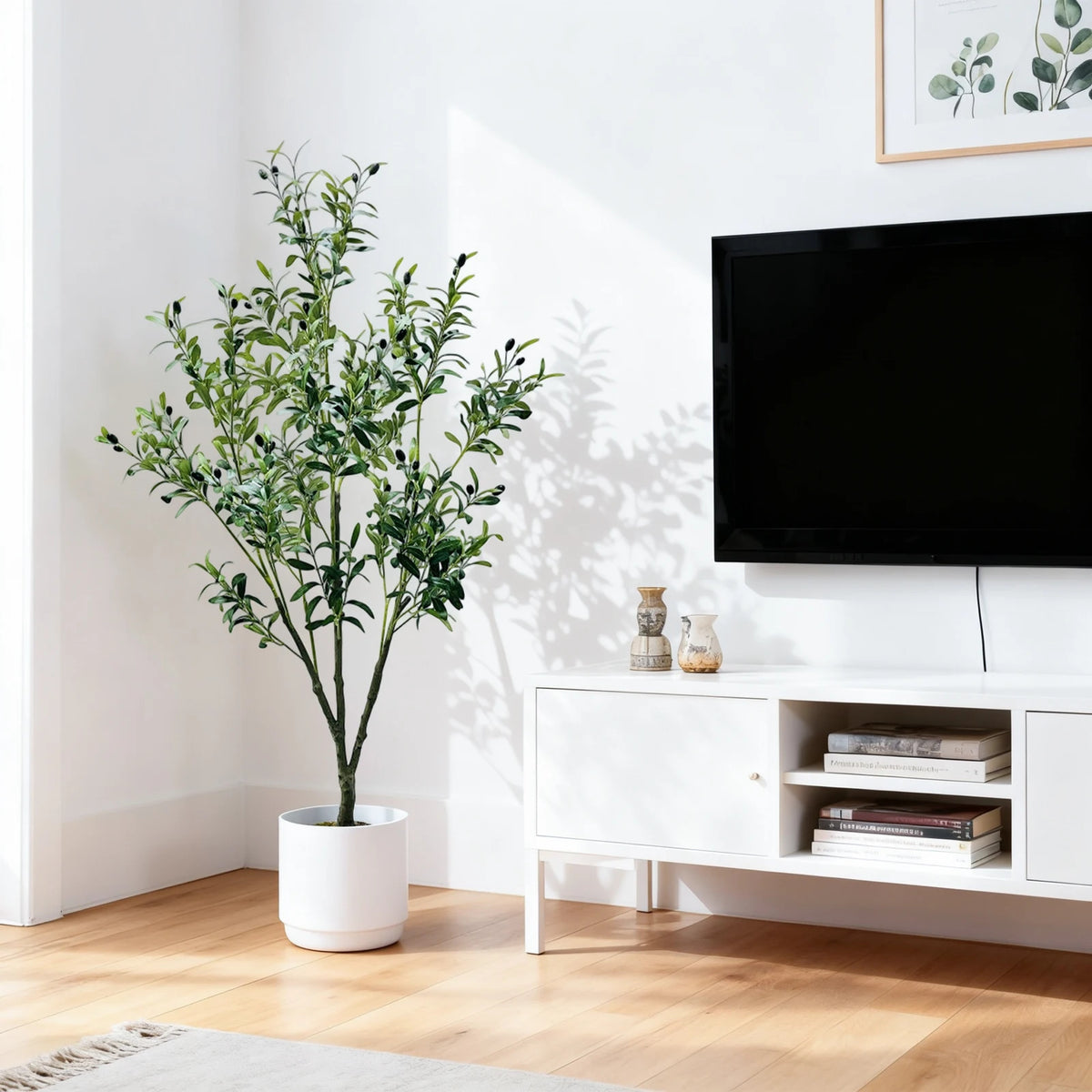 HiMISS Artificial Olive Tree With Realistic Leaves And Fruits