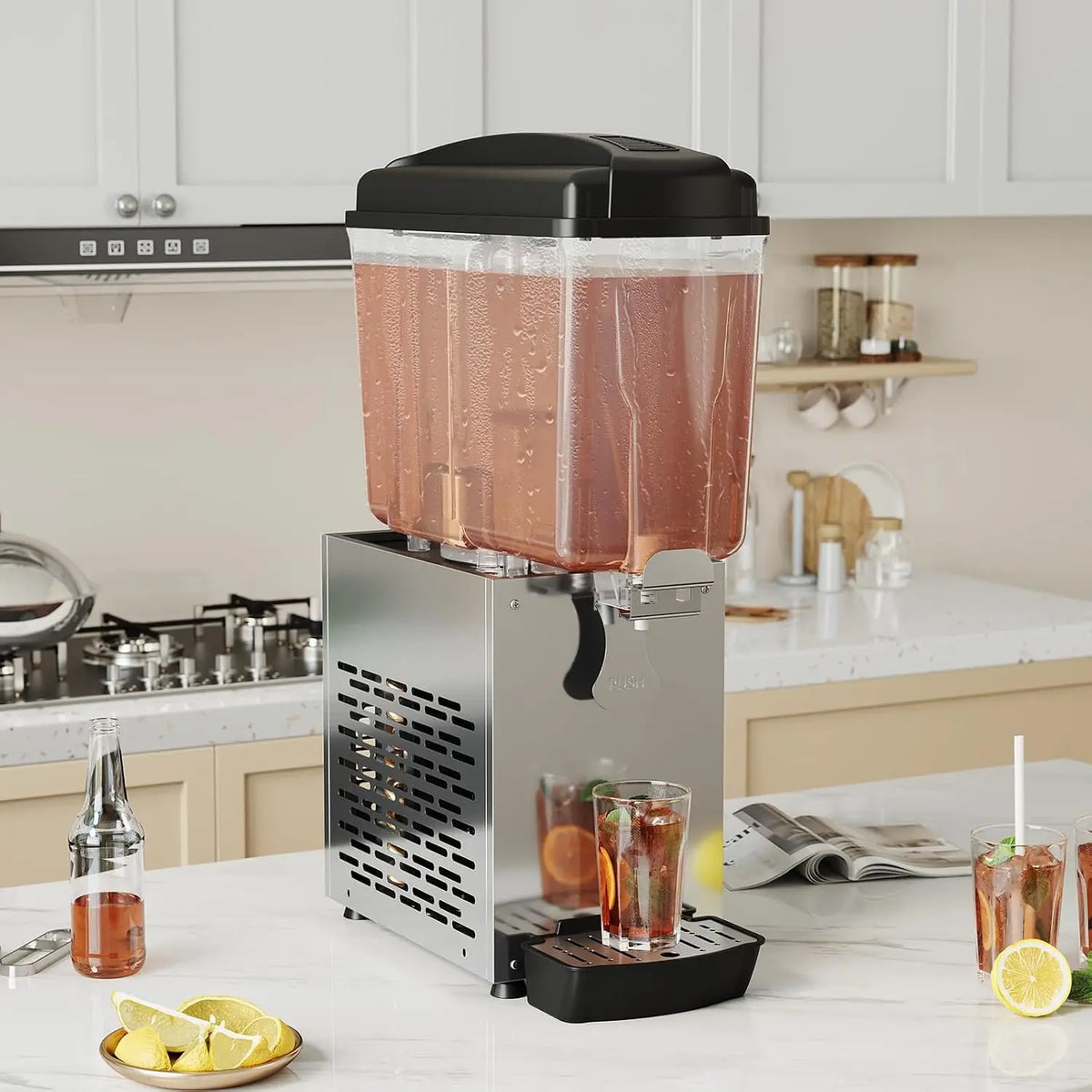 Tacleekii Commercial Cold Beverage Dispenser With Built In Mixer