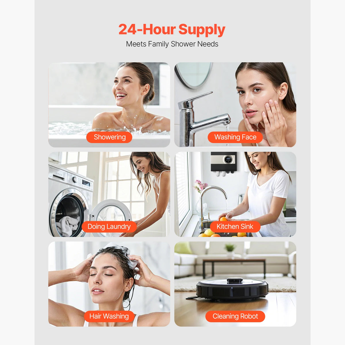 SucceBuy Tankless Electric Water Heater With LCD Touchscreen On Demand