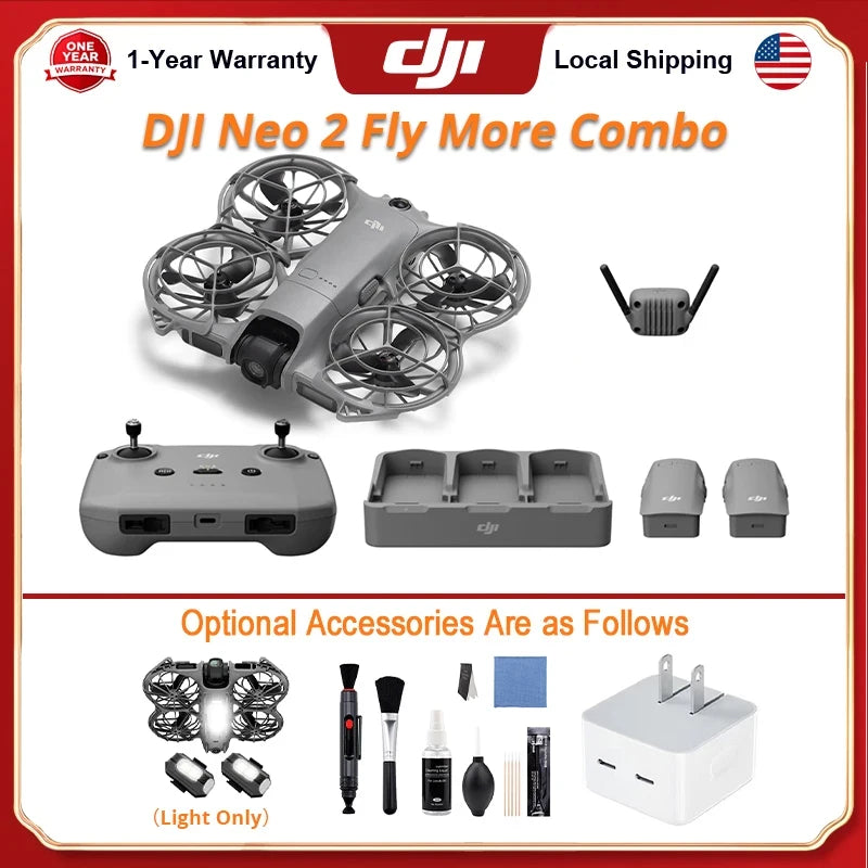 DJI Neo 2 Fly More Combo Drone With 4K Camera Tracking