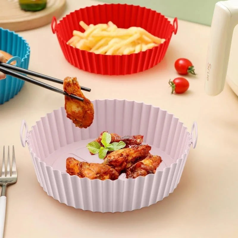 Reusable Silicone Air Fryer Liners Nonstick Oven Safe Basket Insert
