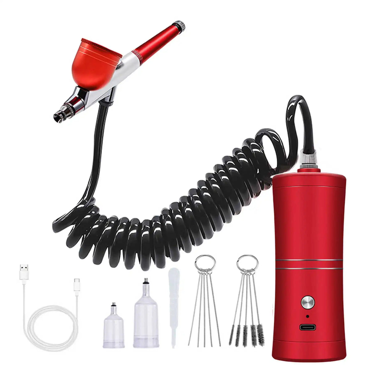 Portable Cordless Airbrush Kit With Rechargeable Compressor For Painting