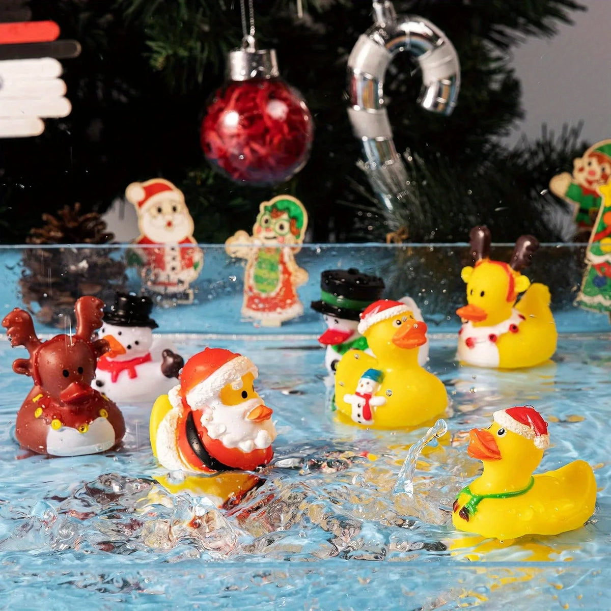 Joyfy Christmas Rubber Ducks, Novelty Toys And Party Favors