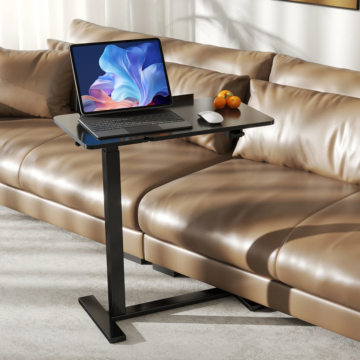 JHK Adjustable Overbed Lap Desk With Wheels And Tilting Top
