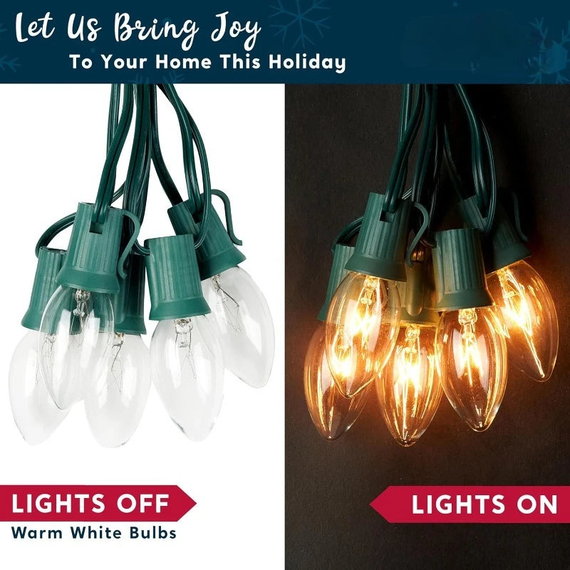 Joyfy Christmas C9 Pathway Lights for Outdoor Holiday Decor