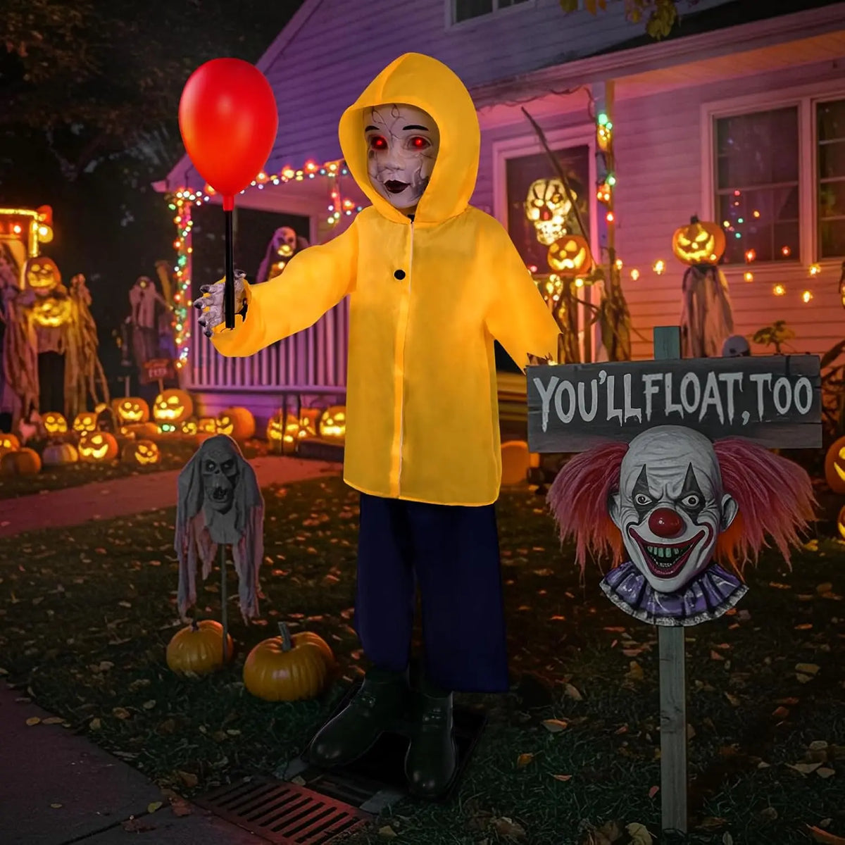 Halloween Animatronic Prop With Sound And Touch Effects