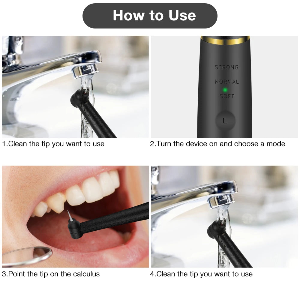 Rechargeable Ultrasonic Dental Scaler For Tartar And Plaque Removal