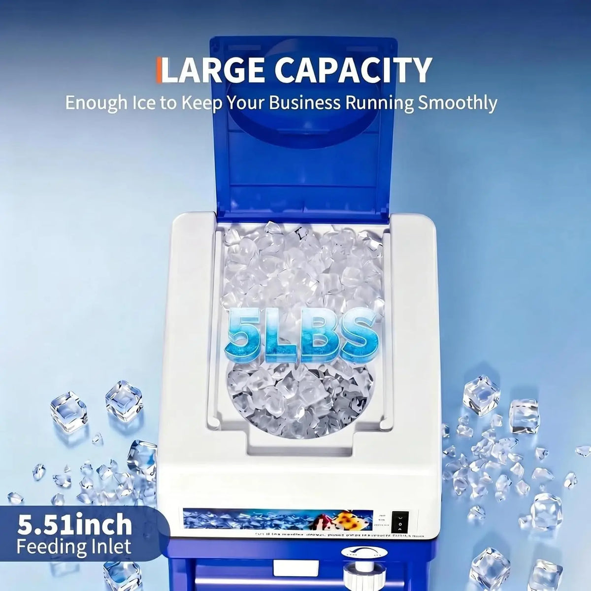 Commercial Electric Ice Shaver Crusher for Snow Cones and Desserts