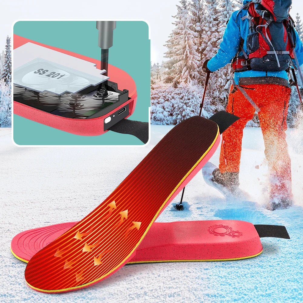 Rechargeable App Controlled Heated Insoles for Outdoor Winter Comfort